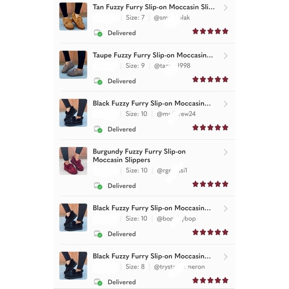 Burgundy Fuzzy Furry Slip-on Moccasin Slippers - Picture 9 of 12